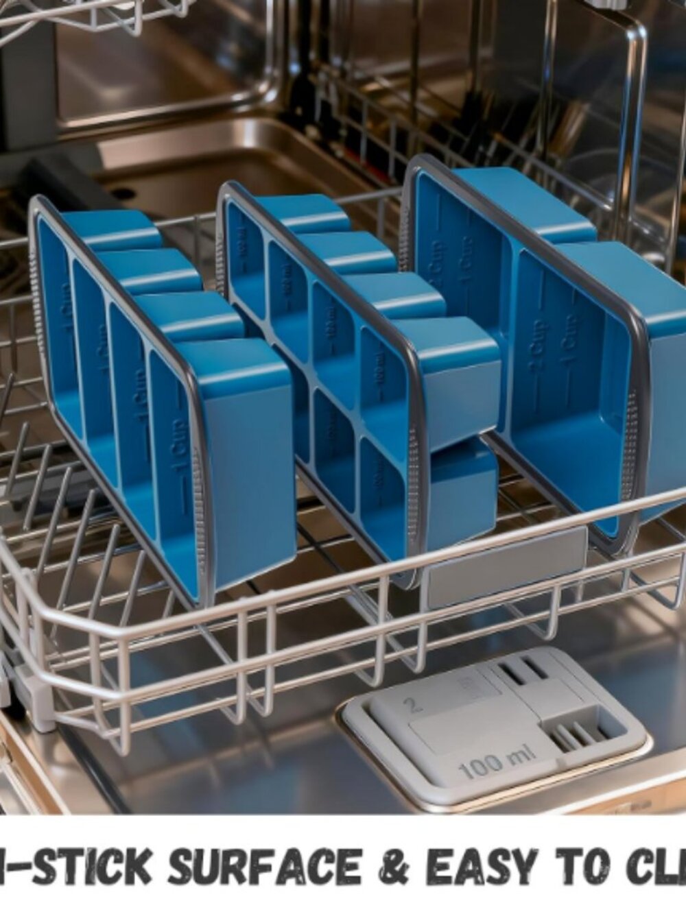 Silicone Soup Freezer Trays with Lids - 3 Pack, ½ cup, 1 cup, and 2 cup - A1 - Picture 4 of 4